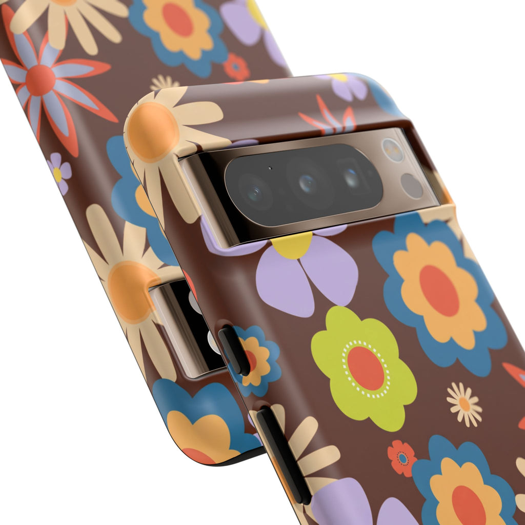 Flowers - Brown/Blue