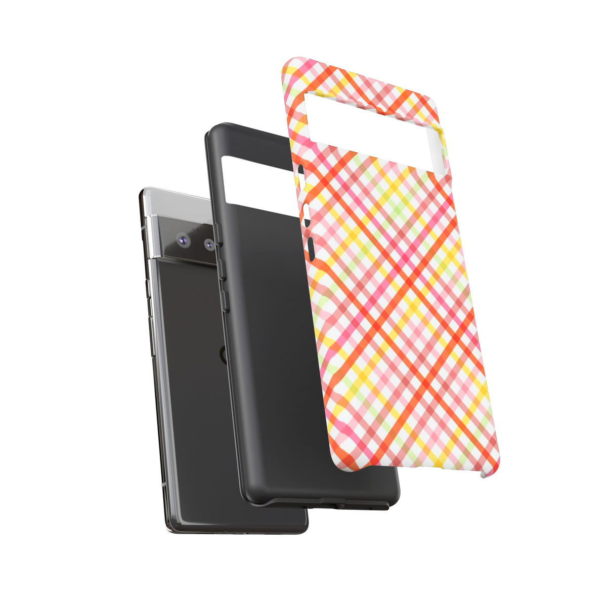 Checked Stripes - Pink/Red/Yellow