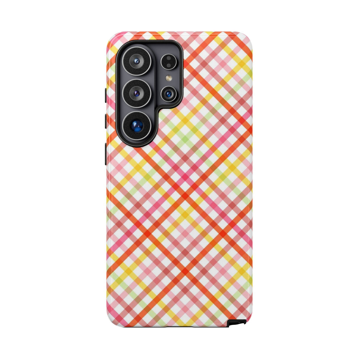 Checked Stripes - Pink/Red/Yellow