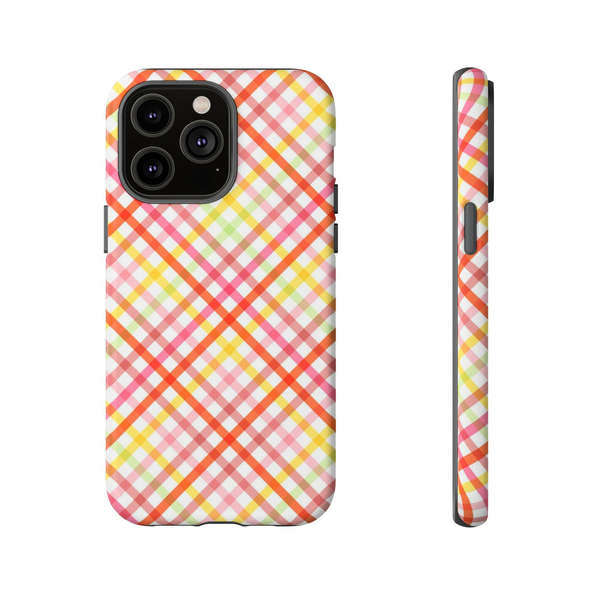 Checked Stripes - Pink/Red/Yellow