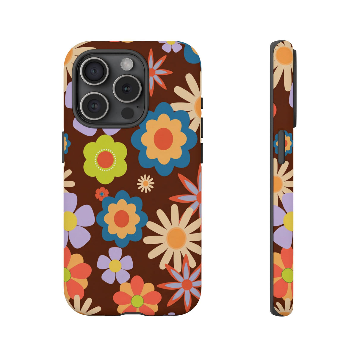 Flowers - Brown/Blue