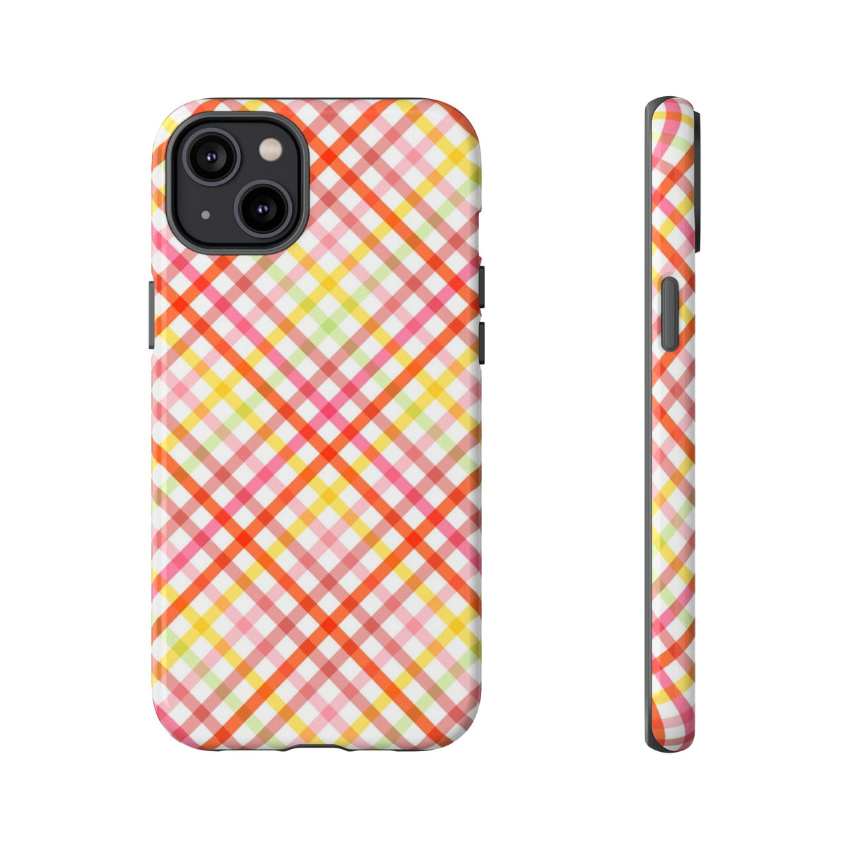 Checked Stripes - Pink/Red/Yellow