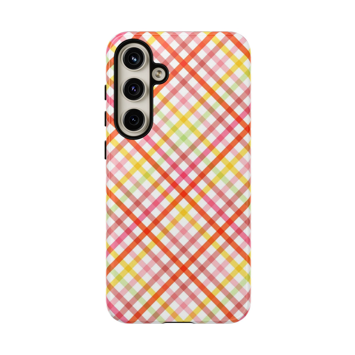 Checked Stripes - Pink/Red/Yellow