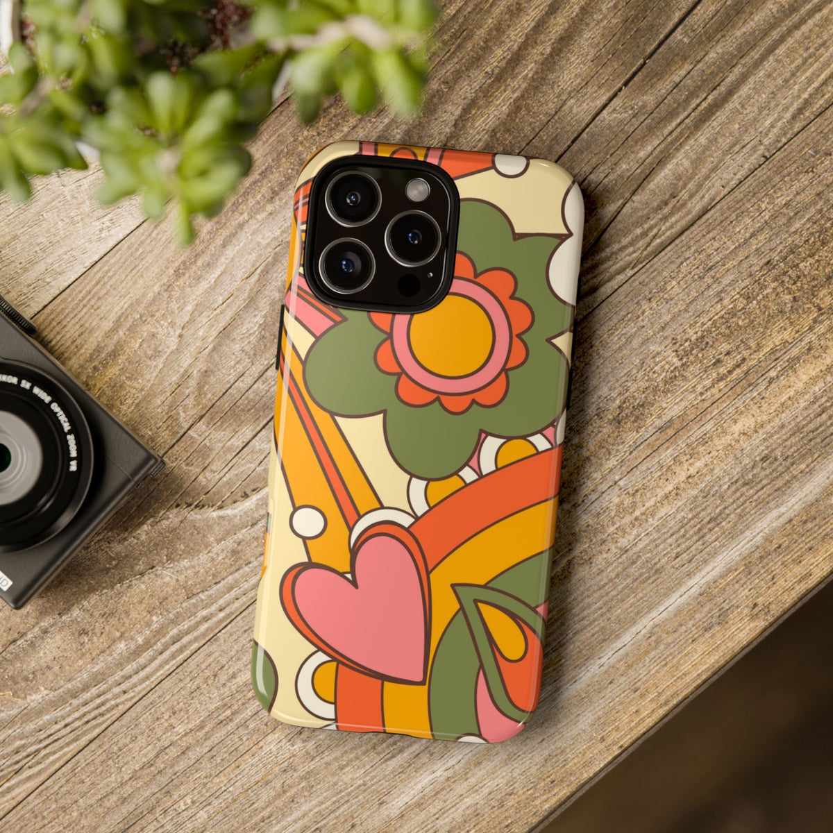 60's Wallpaper - Pink/Green