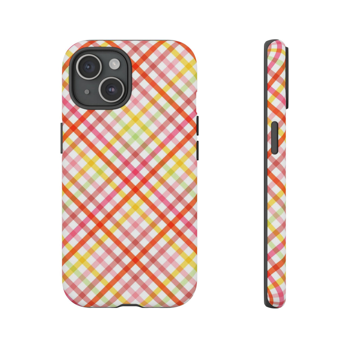 Checked Stripes - Pink/Red/Yellow