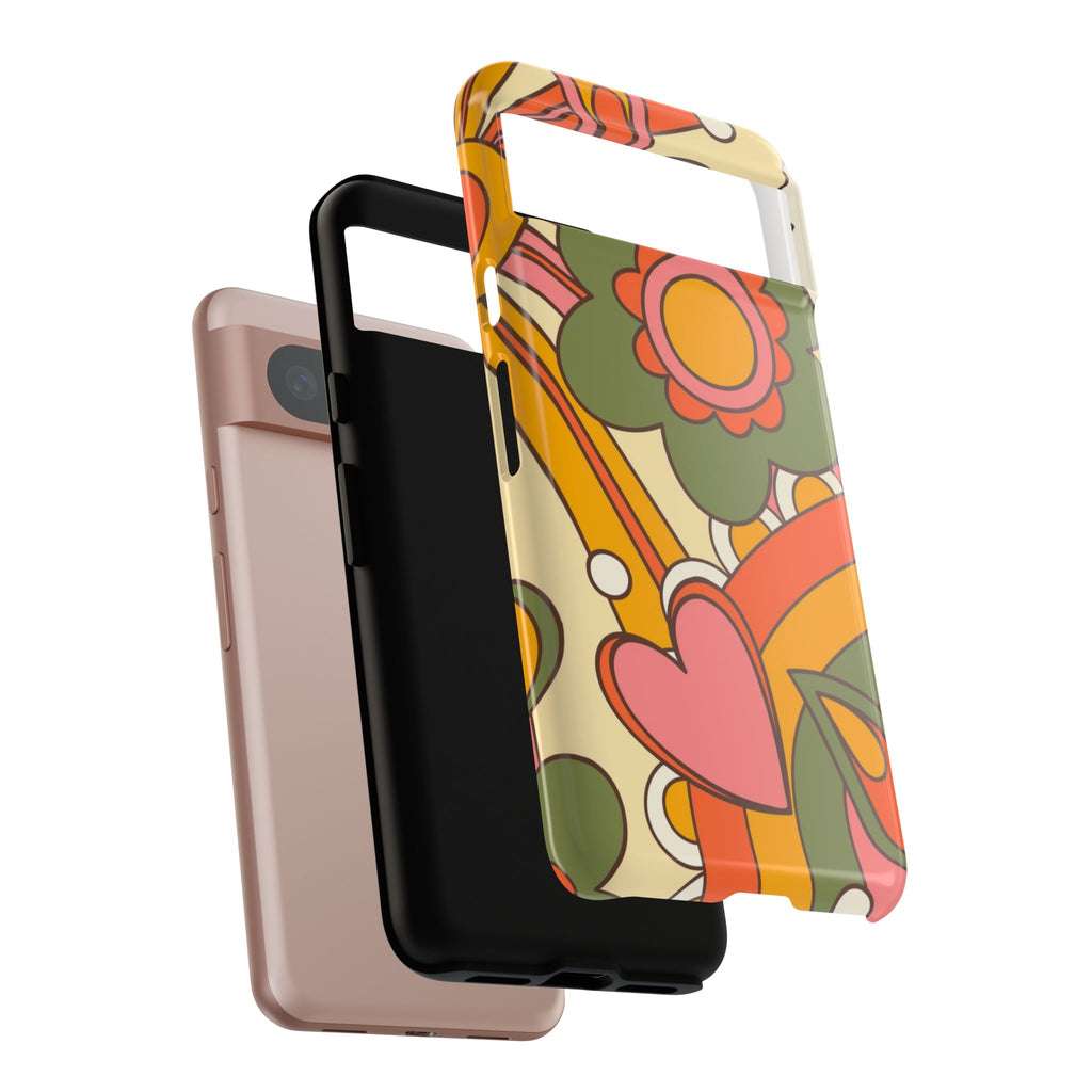 60's Wallpaper - Pink/Green
