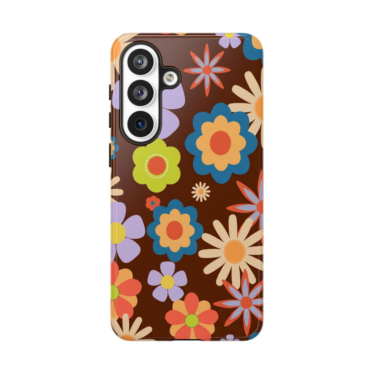 Flowers - Brown/Blue