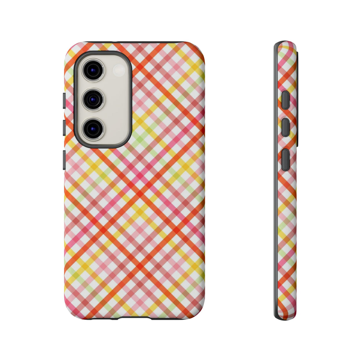 Checked Stripes - Pink/Red/Yellow