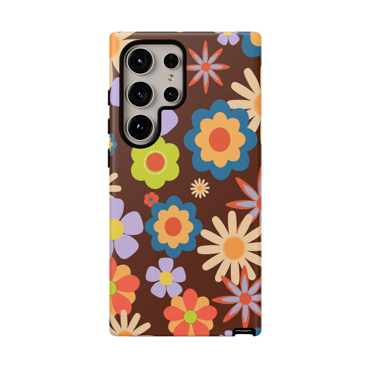 Flowers - Brown/Blue