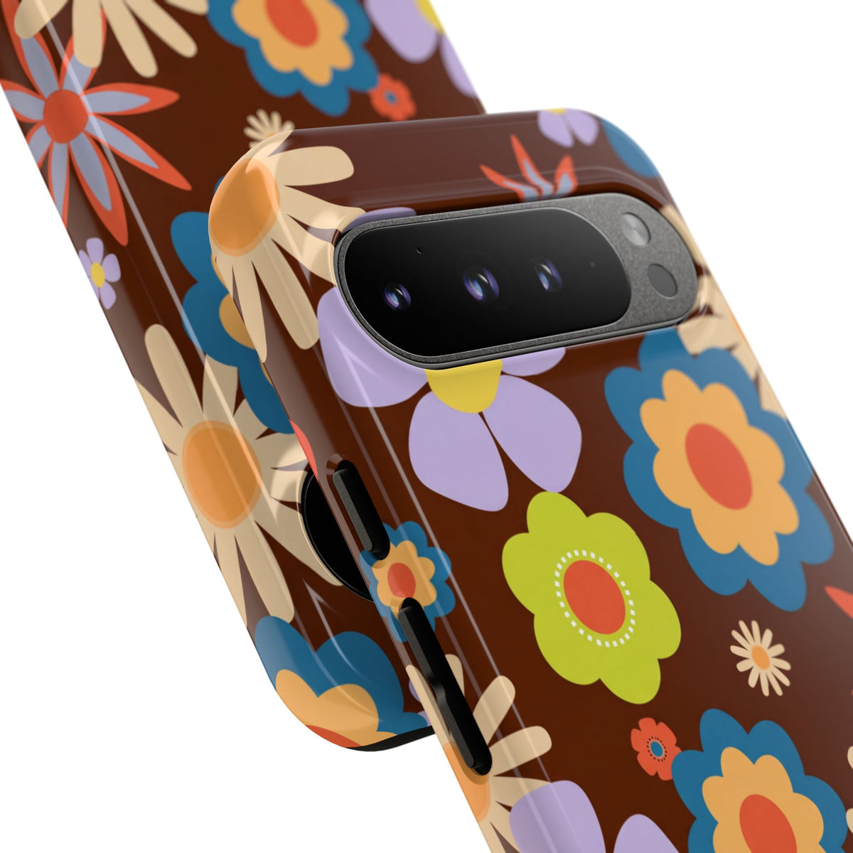 Flowers - Brown/Blue