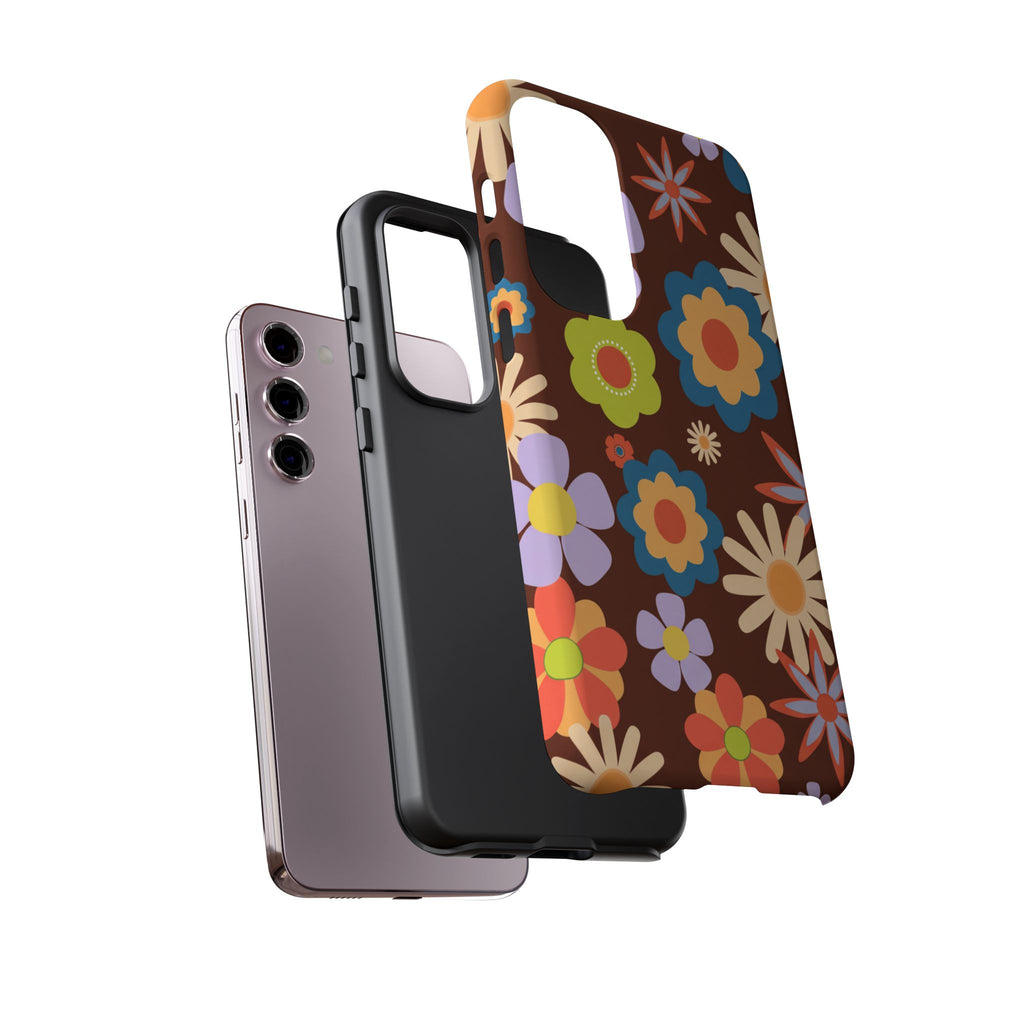 Flowers - Brown/Blue
