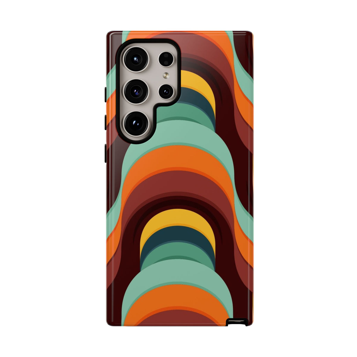 60's Wallpaper - Orange/Blue