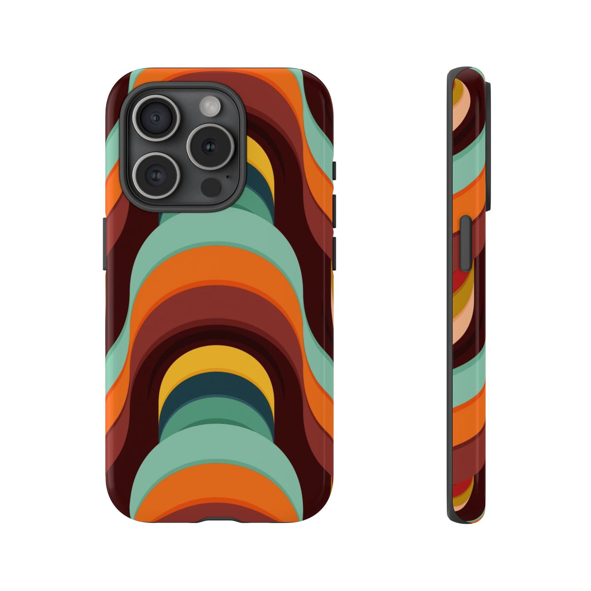 60's Wallpaper - Orange/Blue