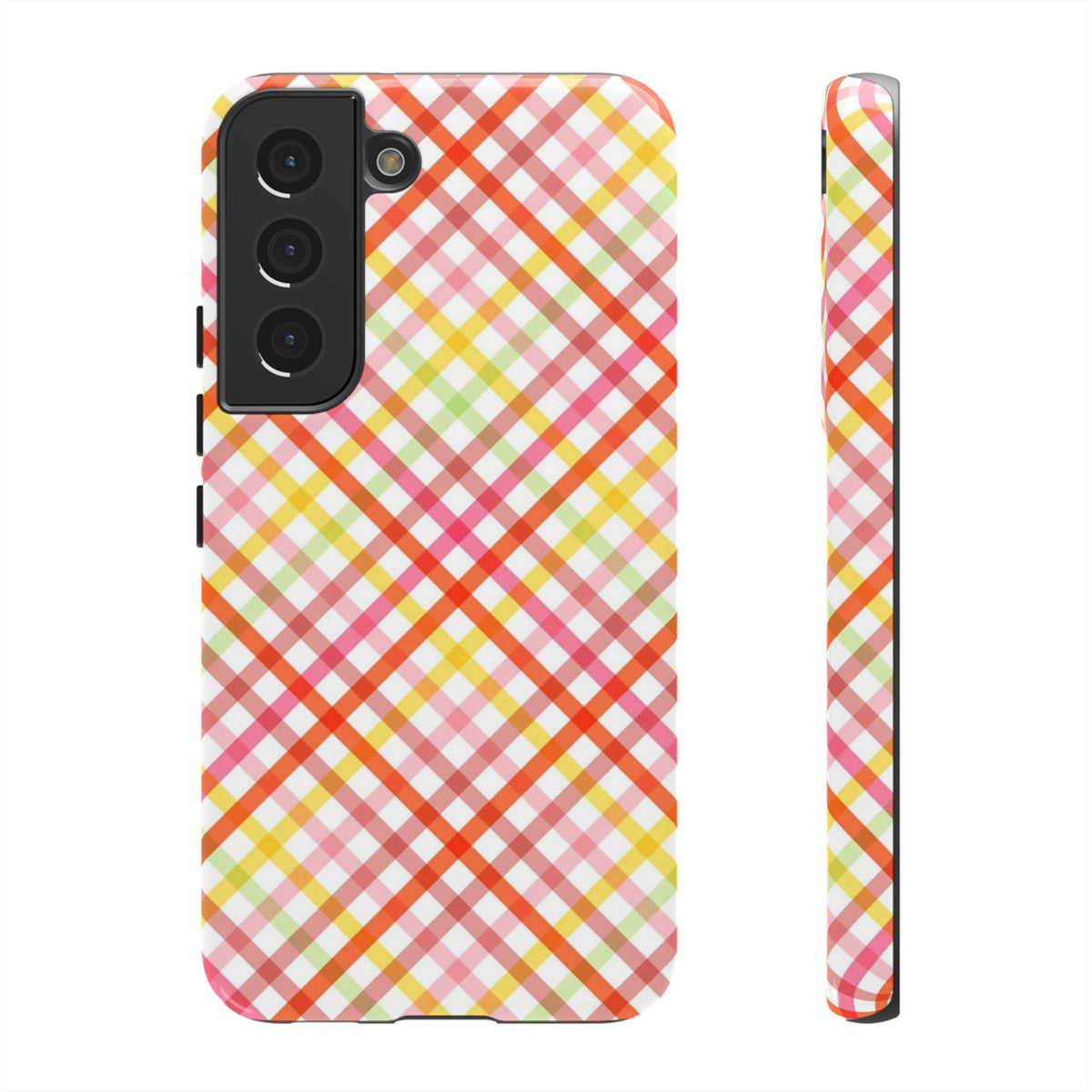 Checked Stripes - Pink/Red/Yellow