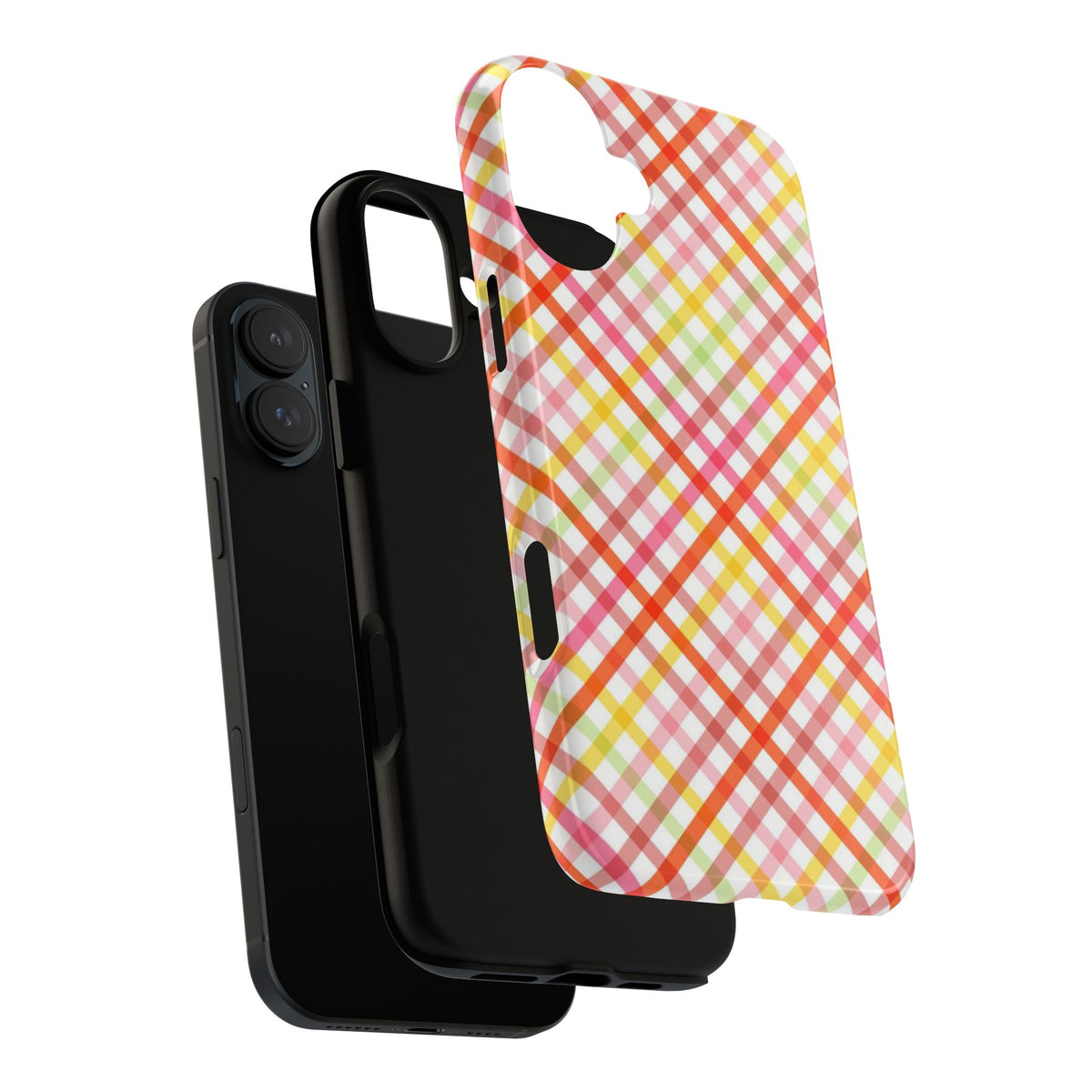 Checked Stripes - Pink/Red/Yellow