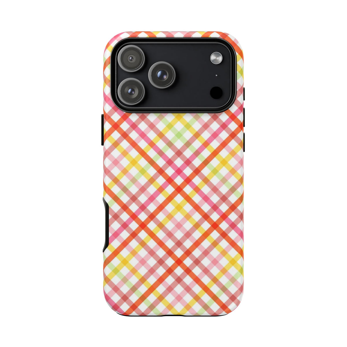 Checked Stripes - Pink/Red/Yellow