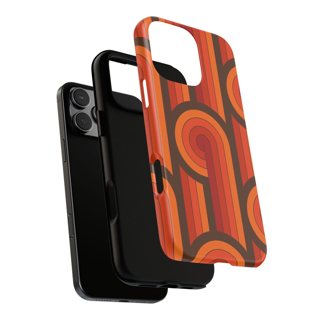 60's Wallpaper - Orange/Brown