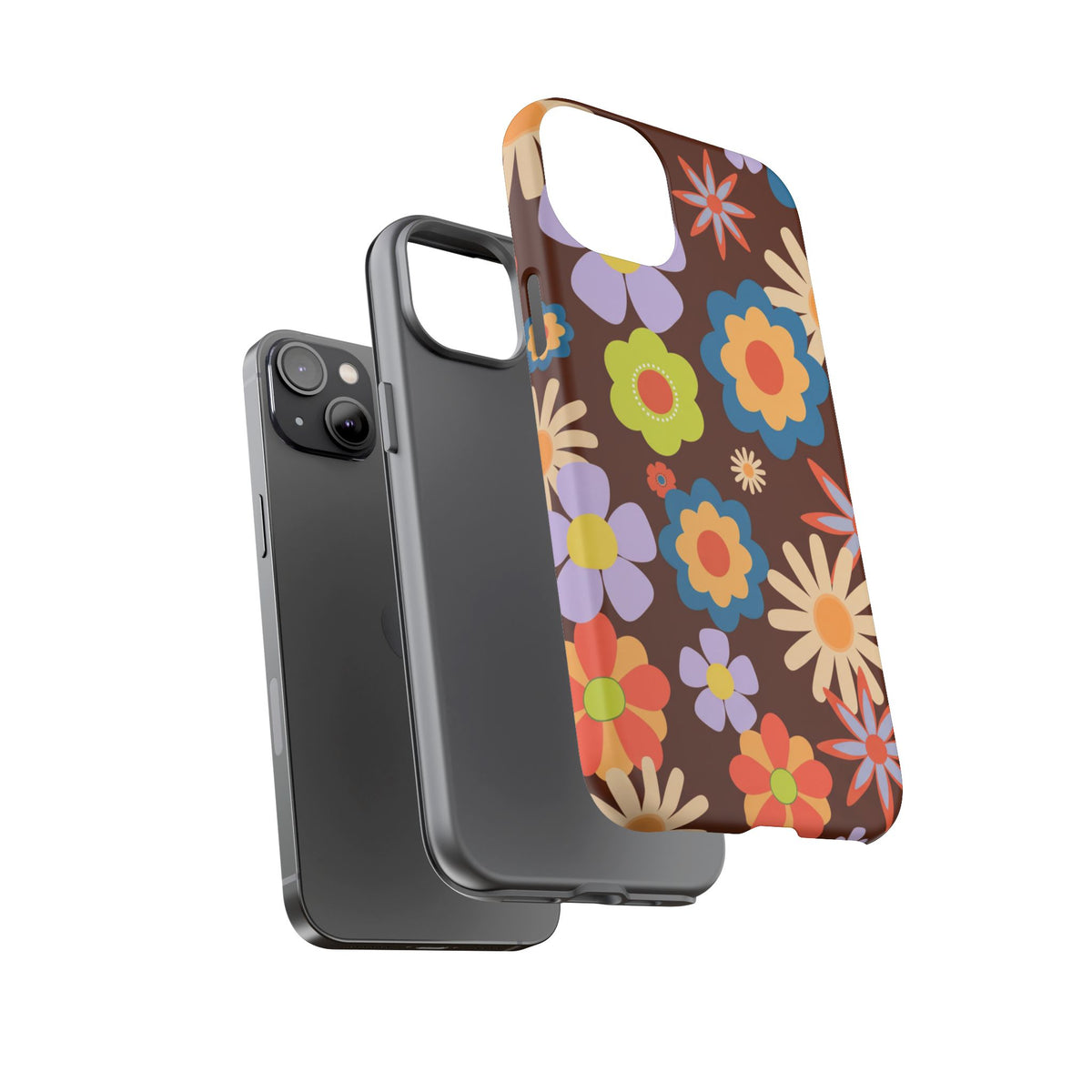 Flowers - Brown/Blue