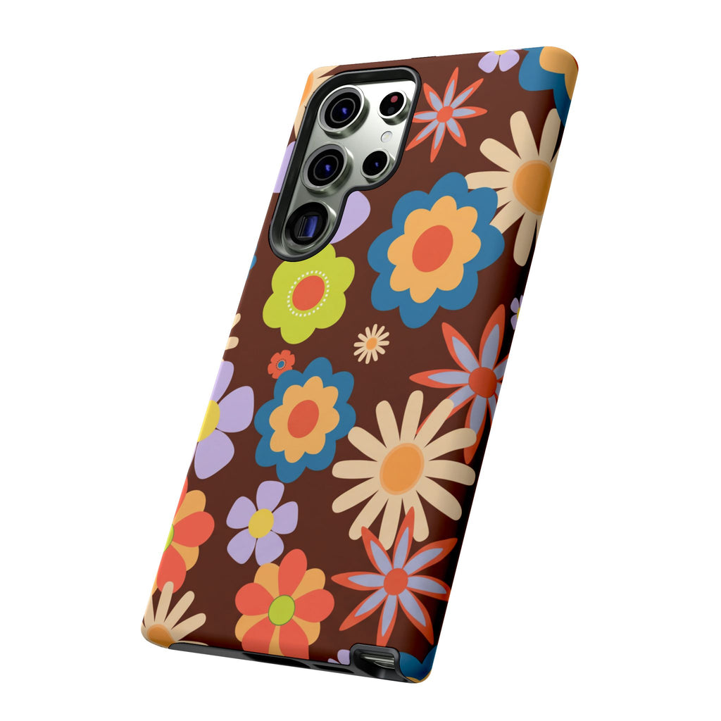 Flowers - Brown/Blue