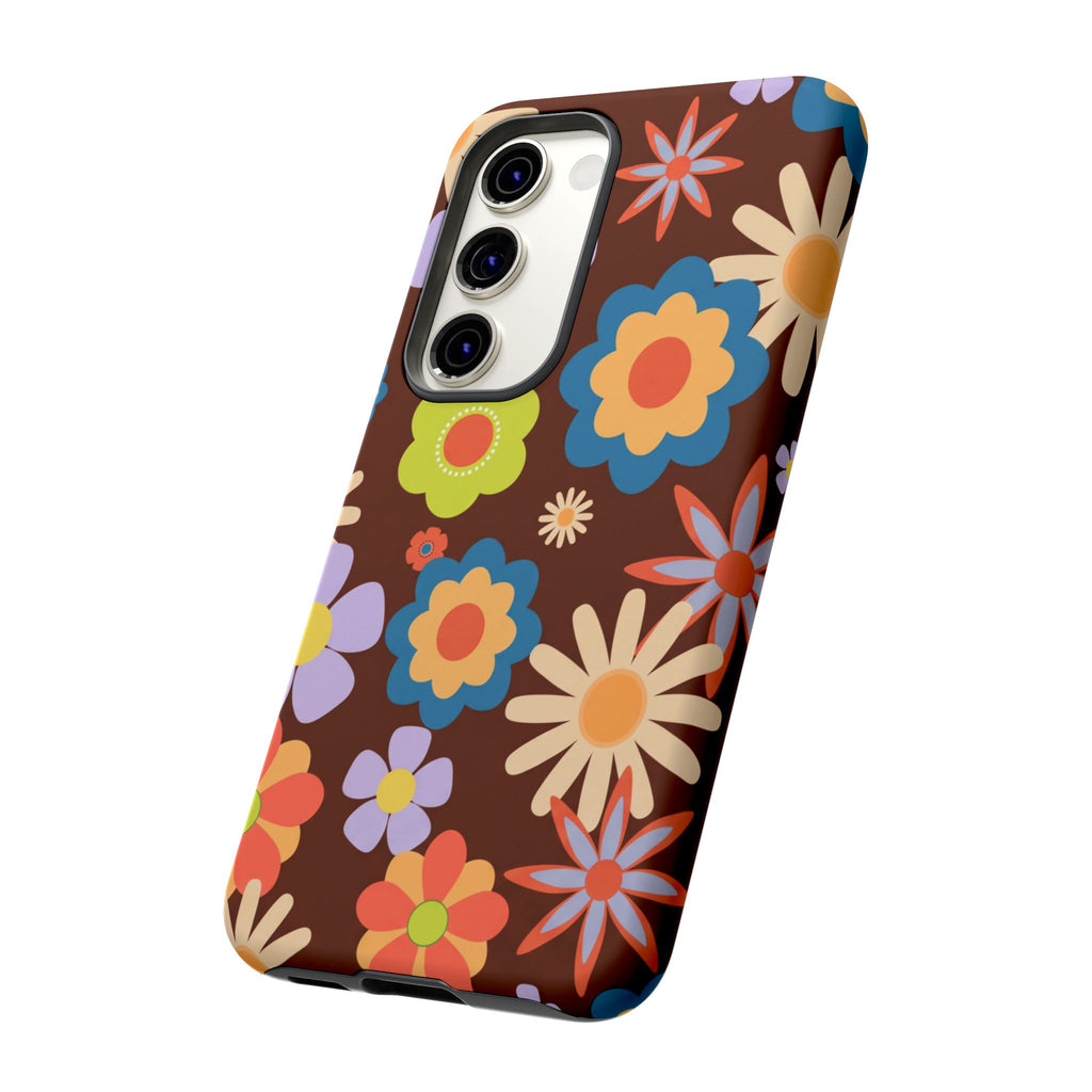 Flowers - Brown/Blue