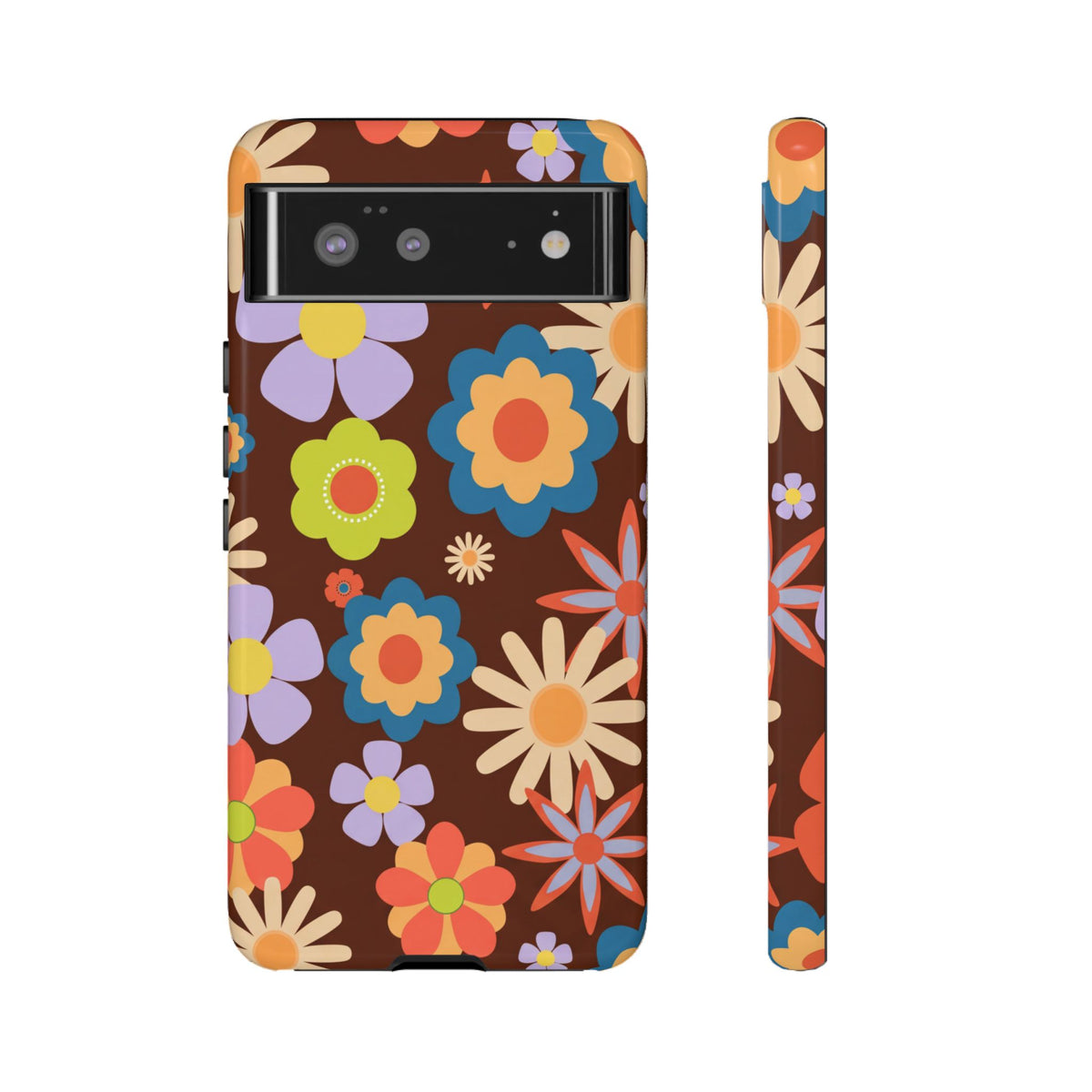 Flowers - Brown/Blue