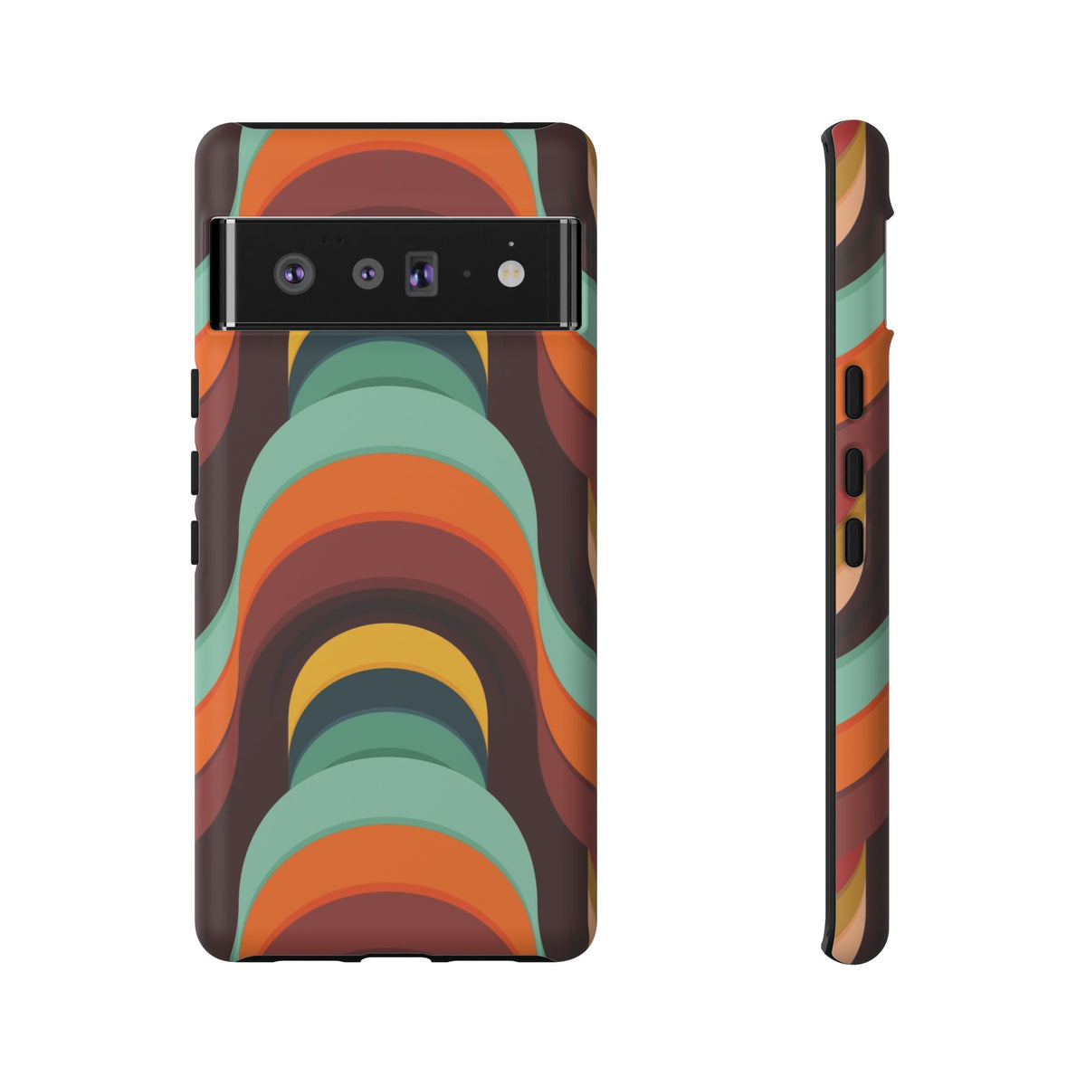 60's Wallpaper - Orange/Blue