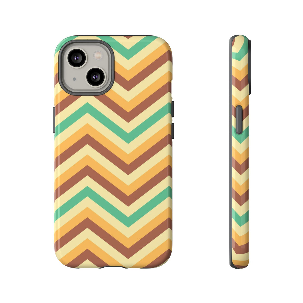 Zig Zags - Brown/Green