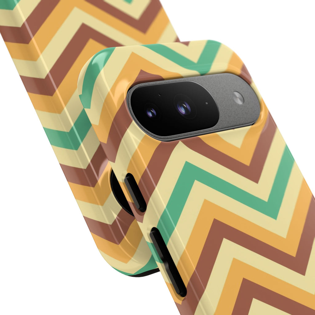 Zig Zags - Brown/Green