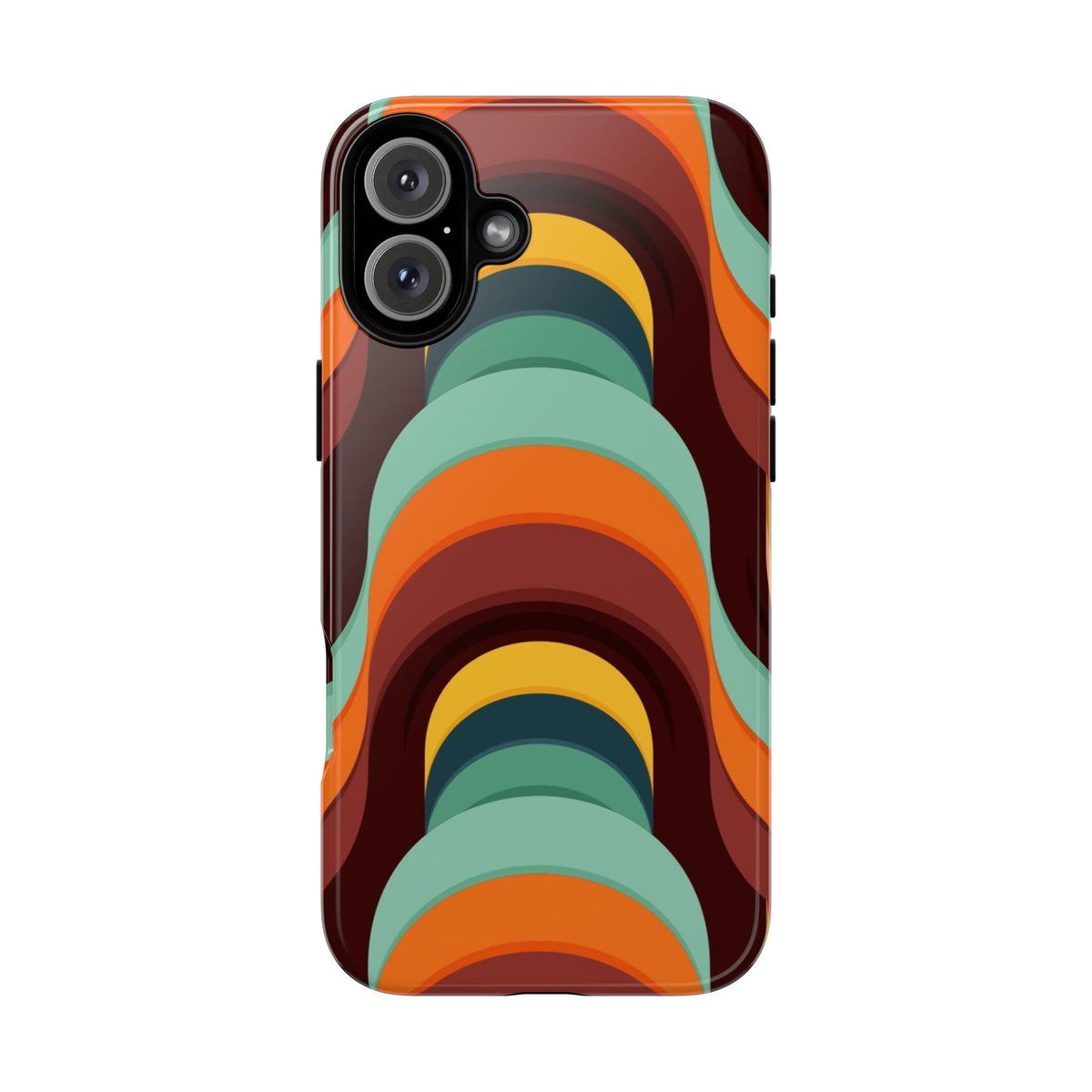 60's Wallpaper - Orange/Blue