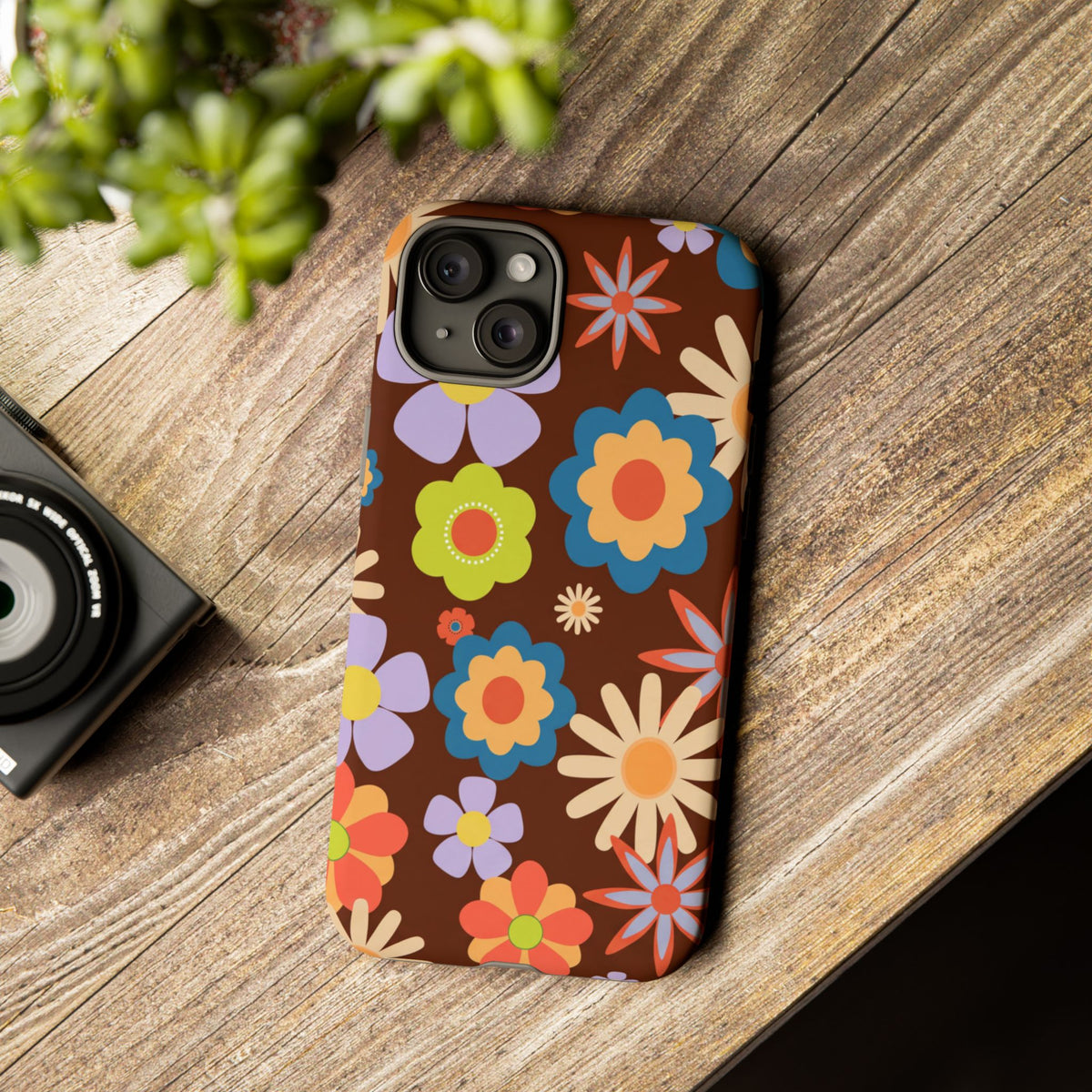 Flowers - Brown/Blue