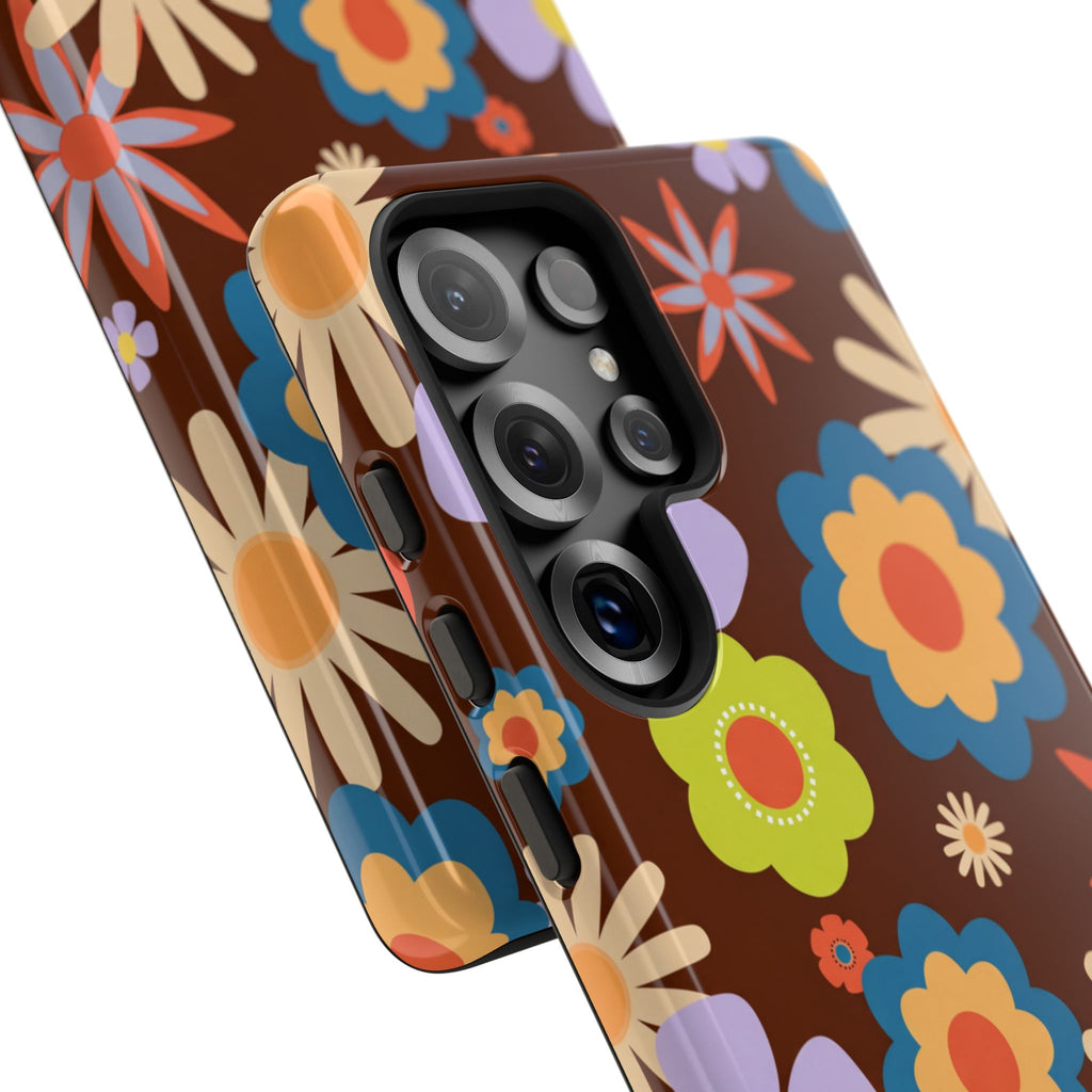 Flowers - Brown/Blue