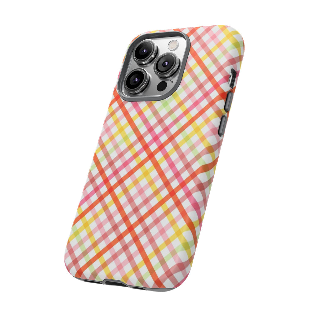 Checked Stripes - Pink/Red/Yellow