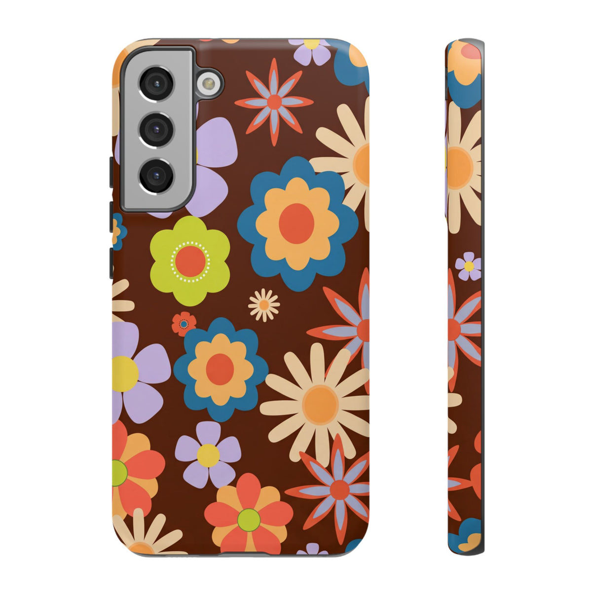 Flowers - Brown/Blue
