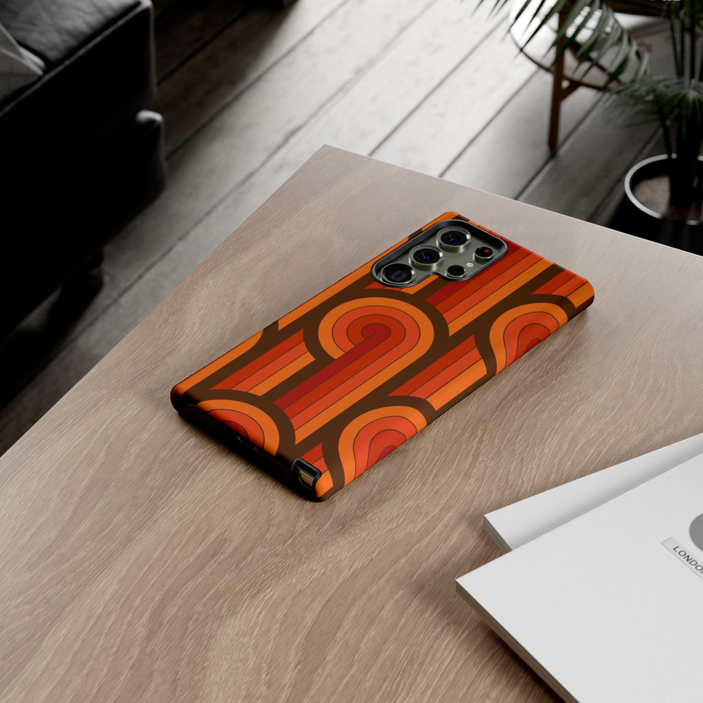 60's Wallpaper - Orange/Brown