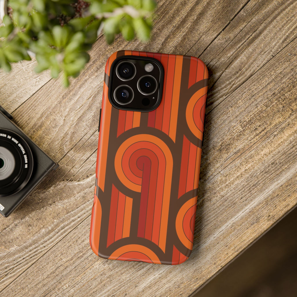 60's Wallpaper - Orange/Brown
