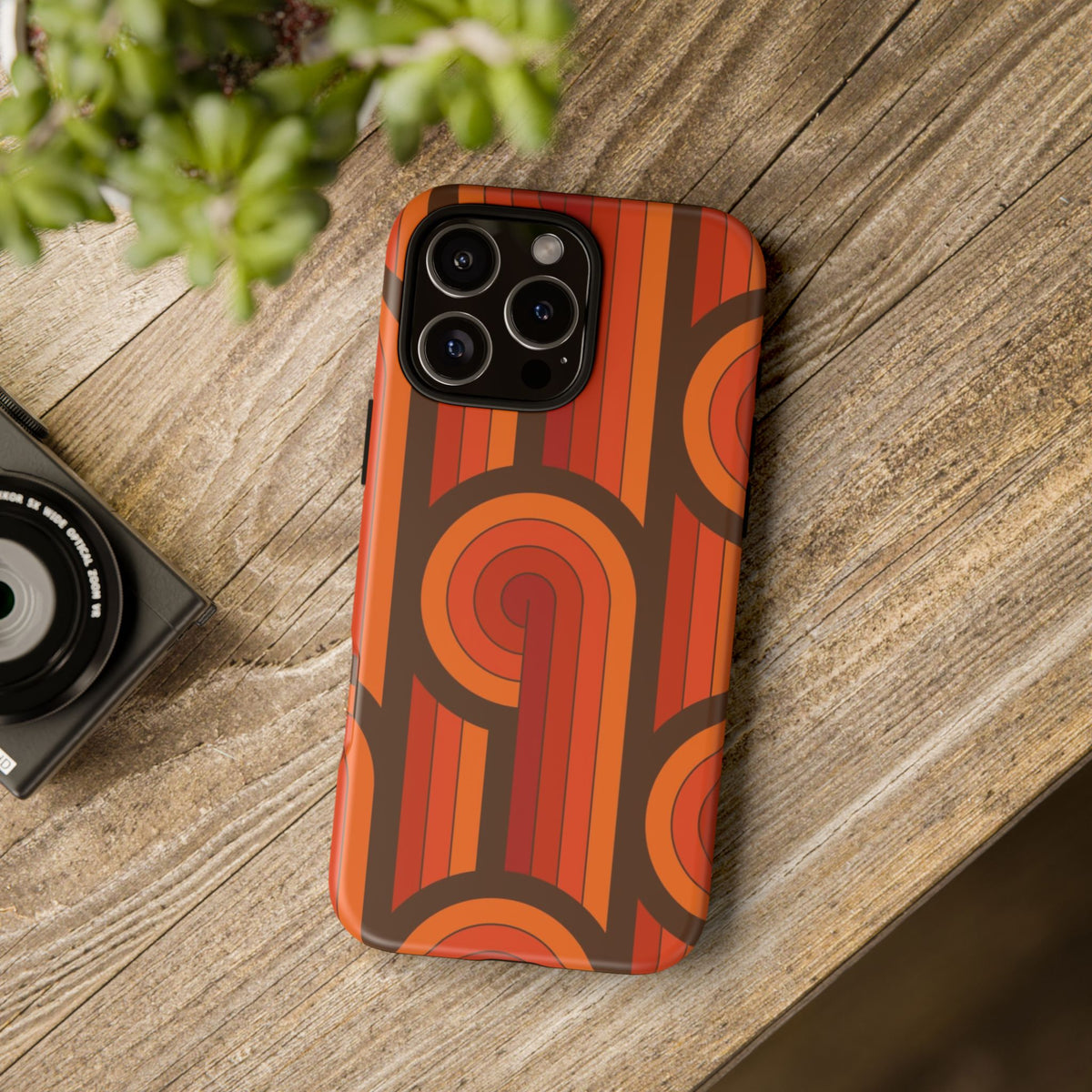 60's Wallpaper - Orange/Brown