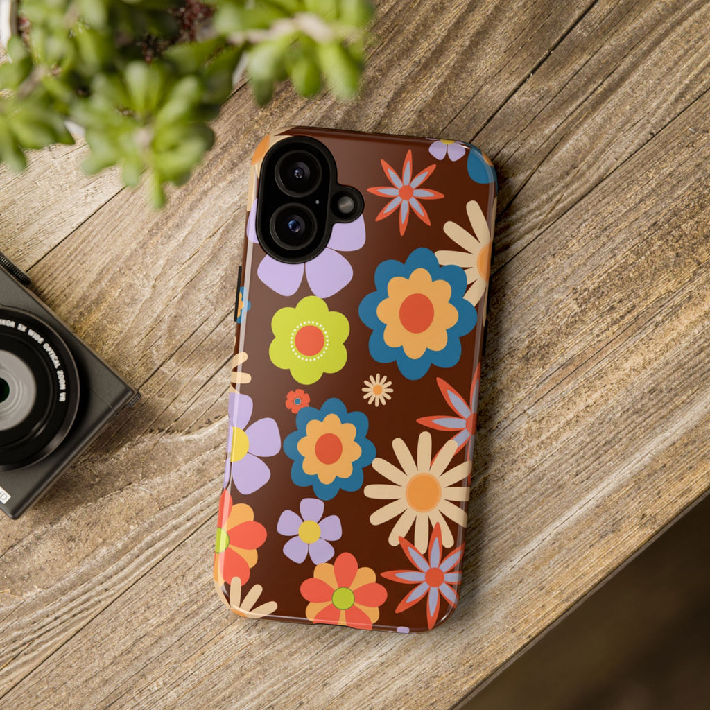 Flowers - Brown/Blue