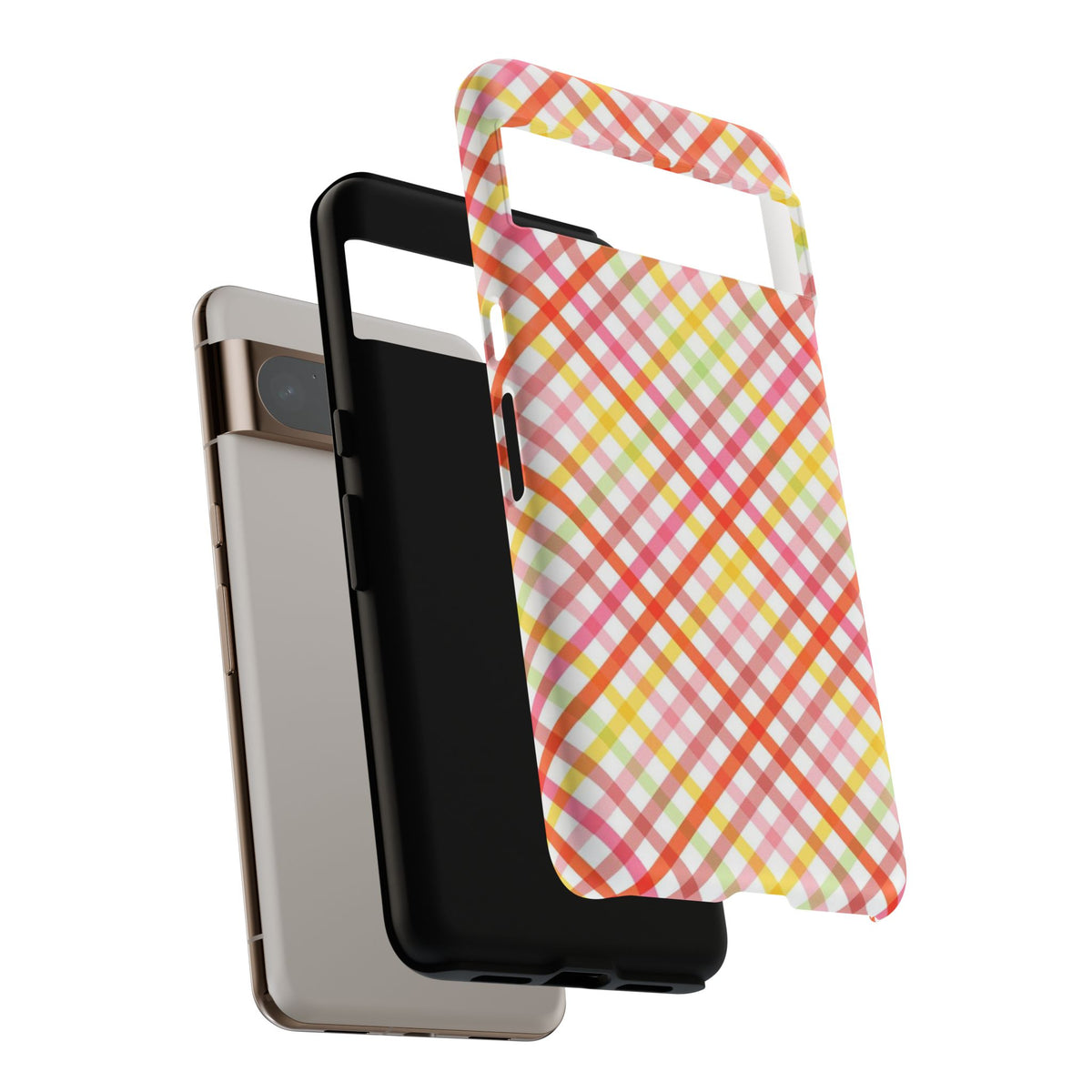 Checked Stripes - Pink/Red/Yellow