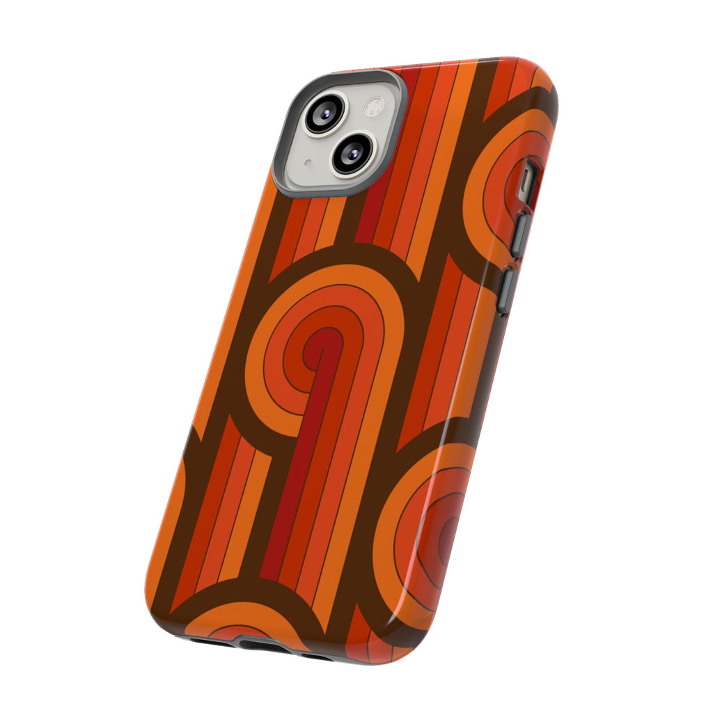 60's Wallpaper - Orange/Brown