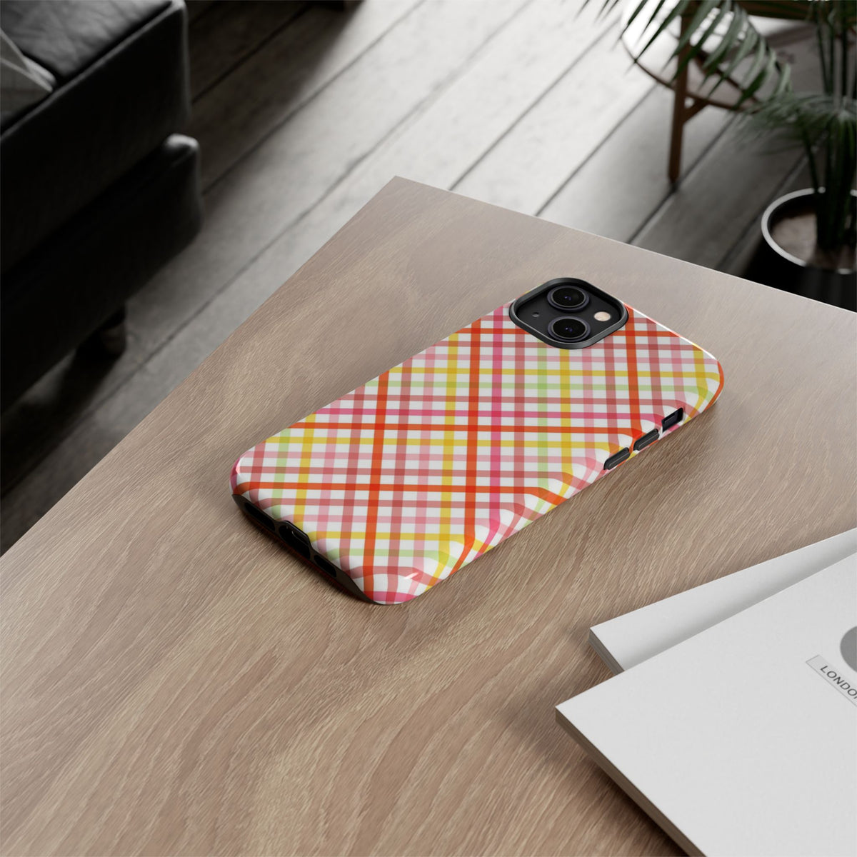 Checked Stripes - Pink/Red/Yellow
