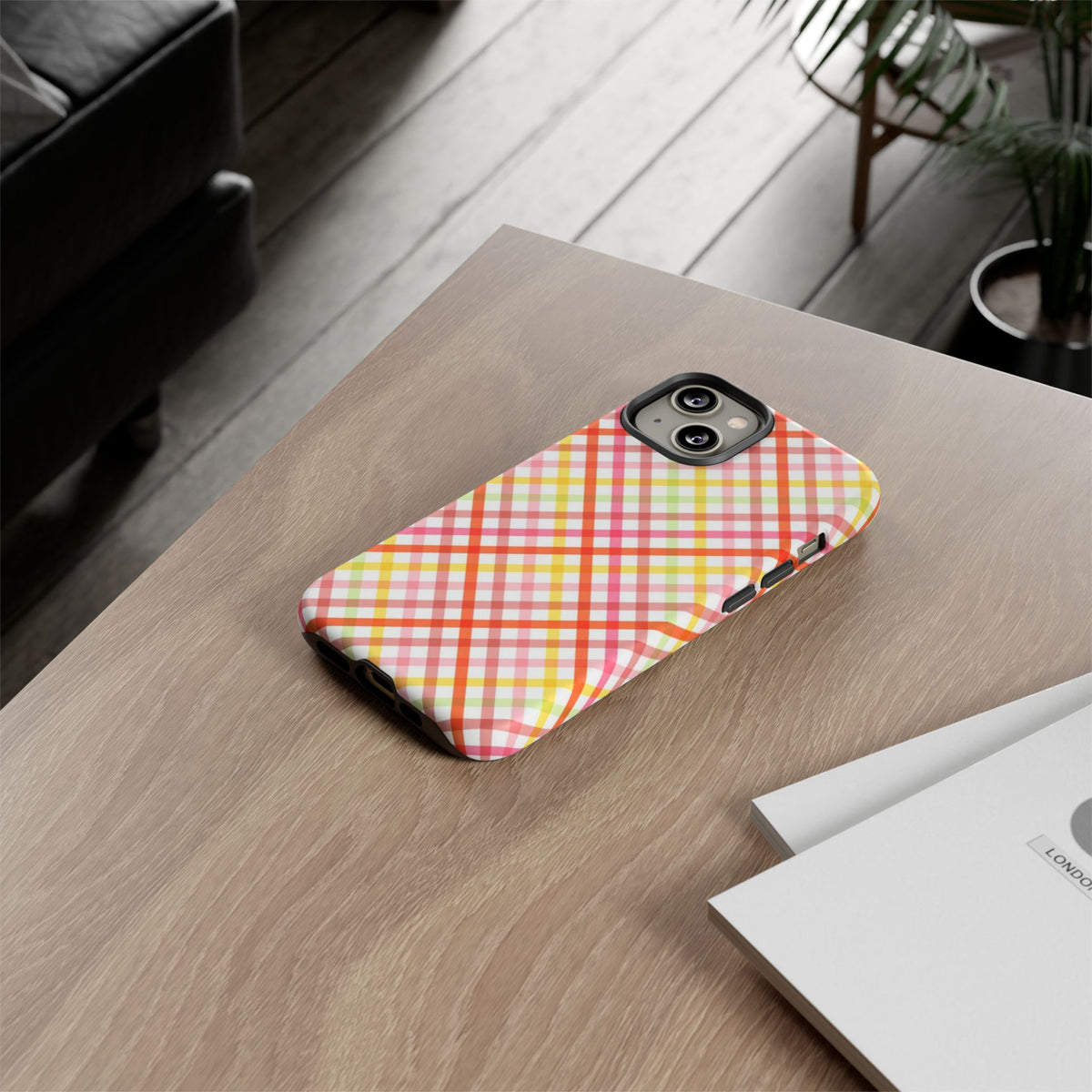 Checked Stripes - Pink/Red/Yellow