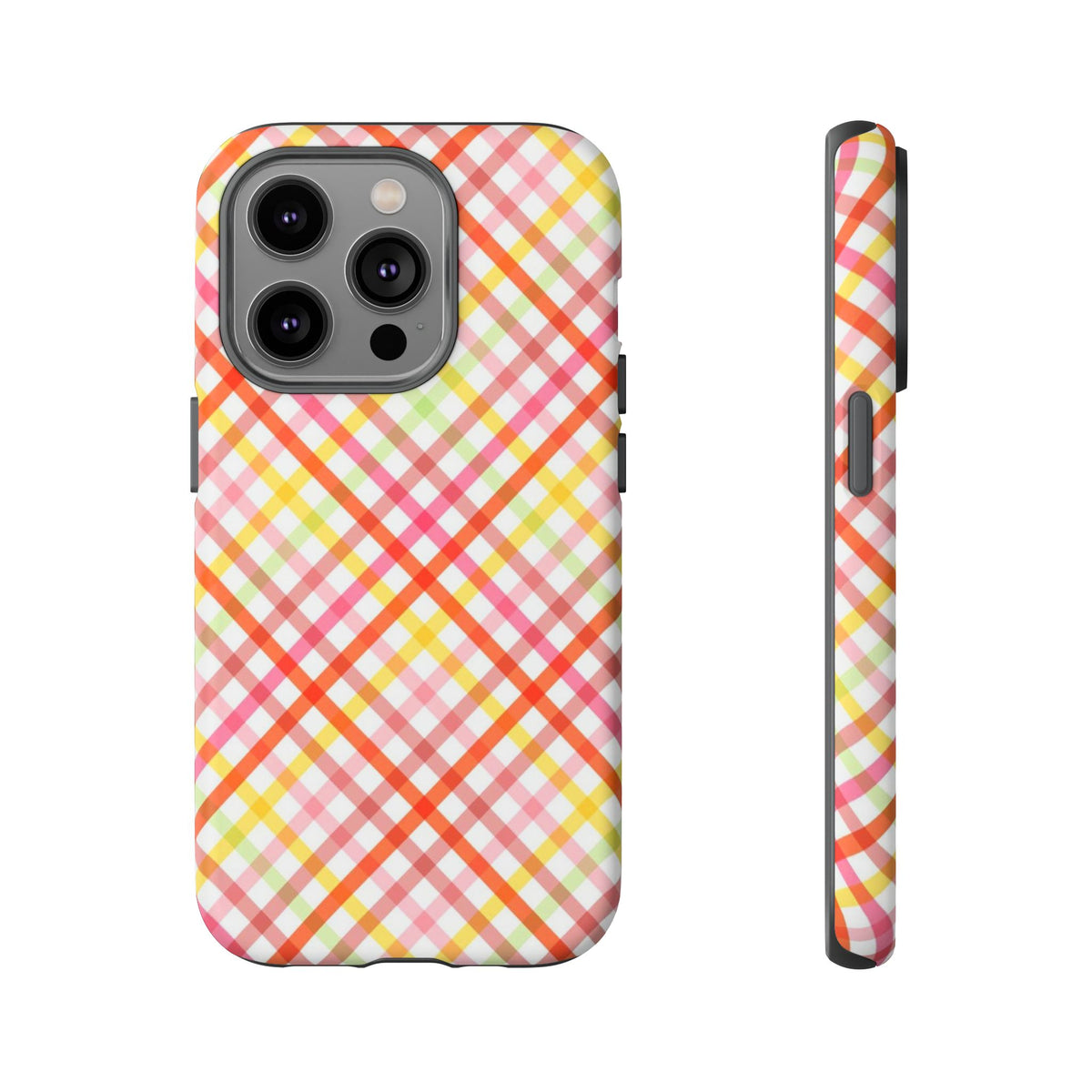 Checked Stripes - Pink/Red/Yellow