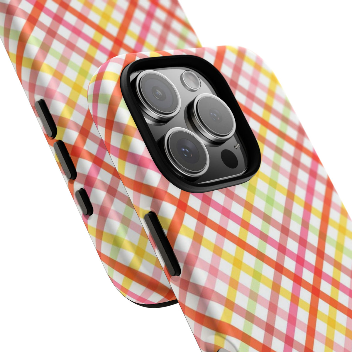 Checked Stripes - Pink/Red/Yellow