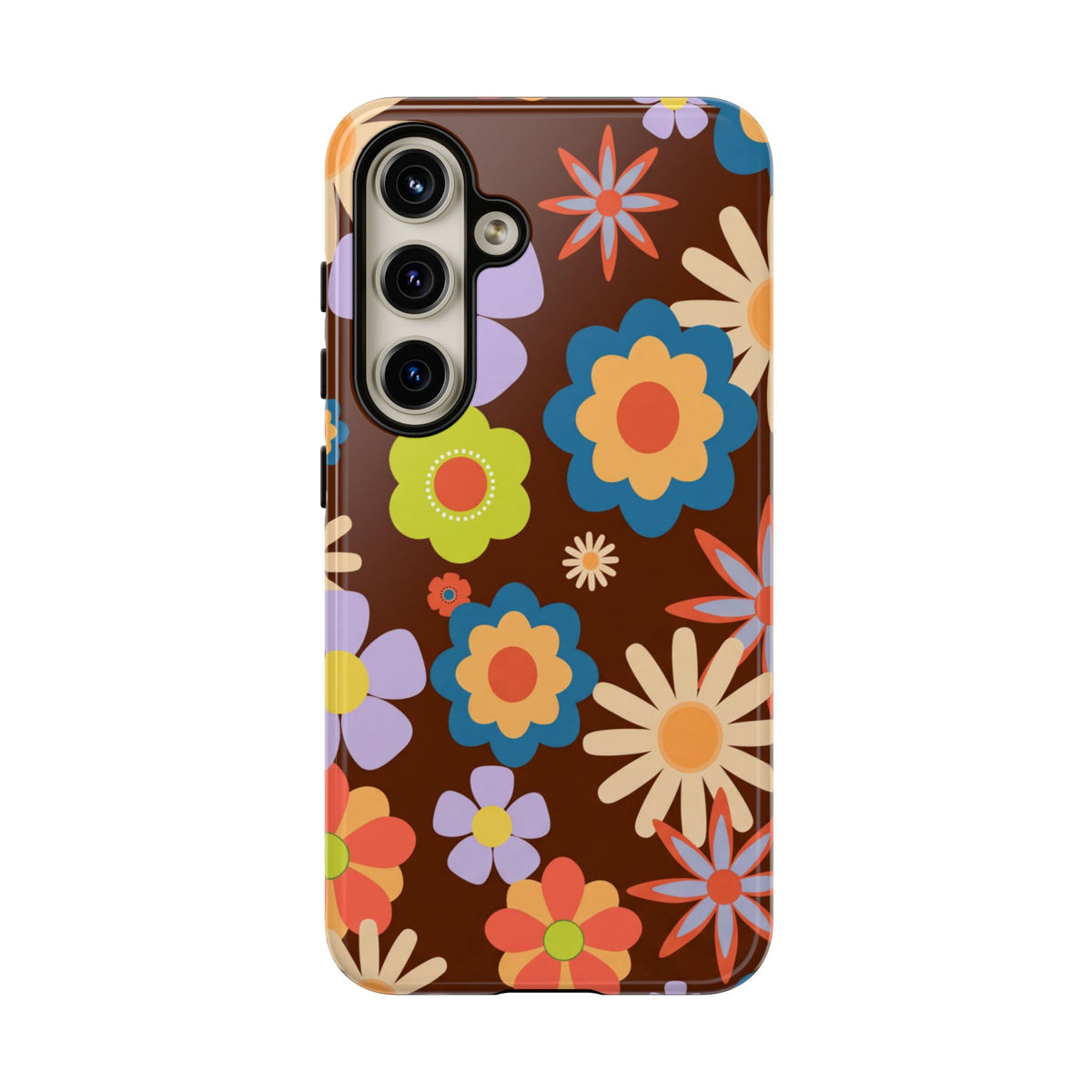 Flowers - Brown/Blue