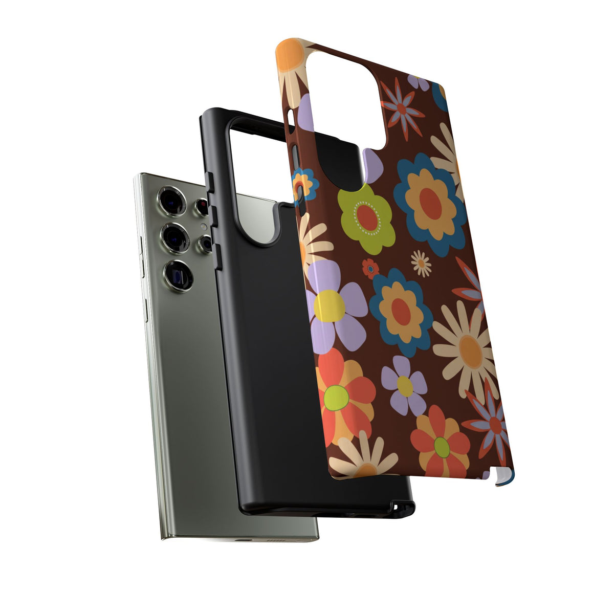 Flowers - Brown/Blue
