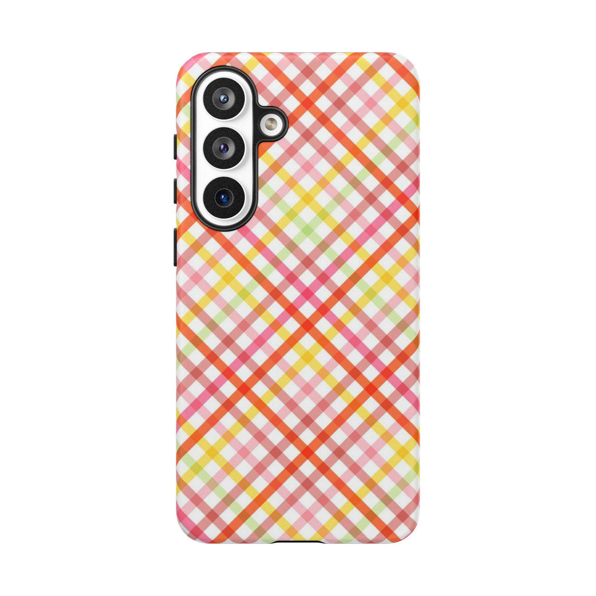 Checked Stripes - Pink/Red/Yellow