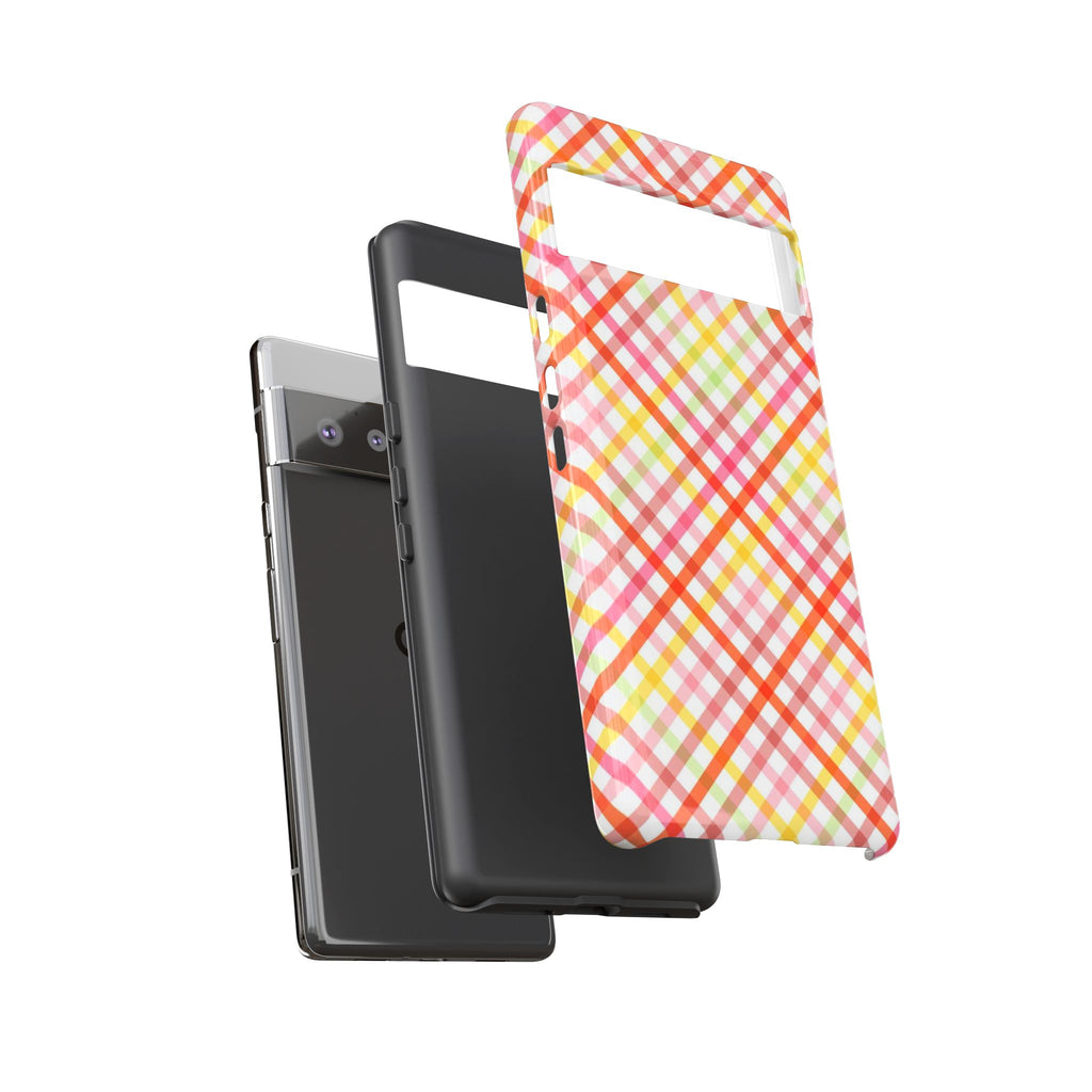Checked Stripes - Pink/Red/Yellow
