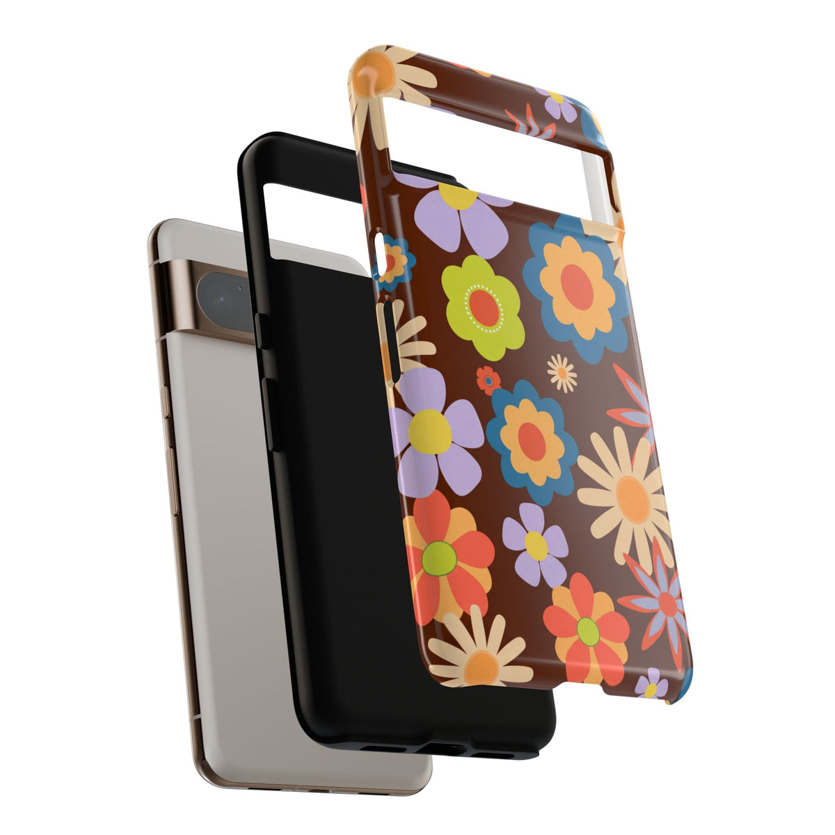Flowers - Brown/Blue
