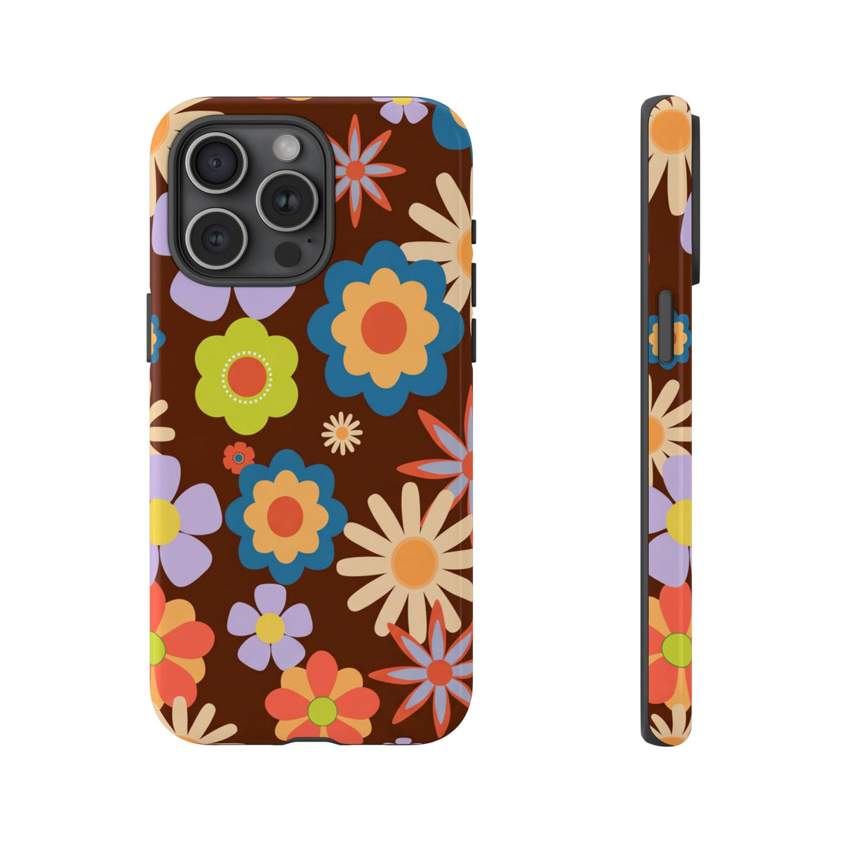 Flowers - Brown/Blue