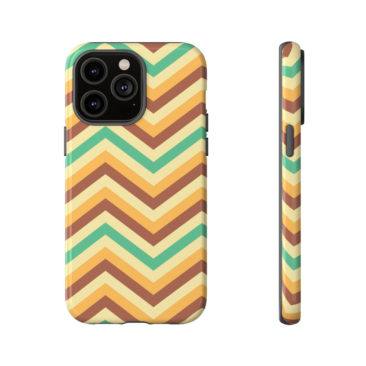 Zig Zags - Brown/Green